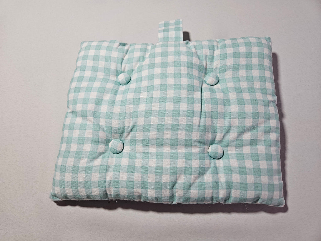 Mint Green Checker Cushion