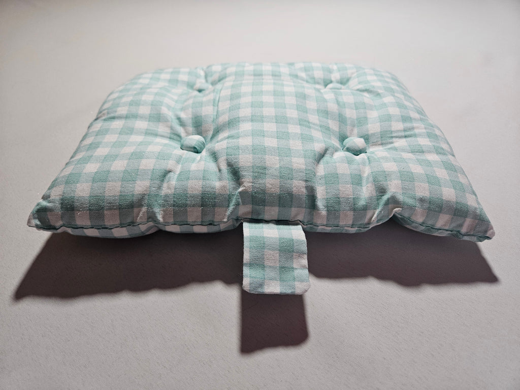 Mint Green Checker Cushion