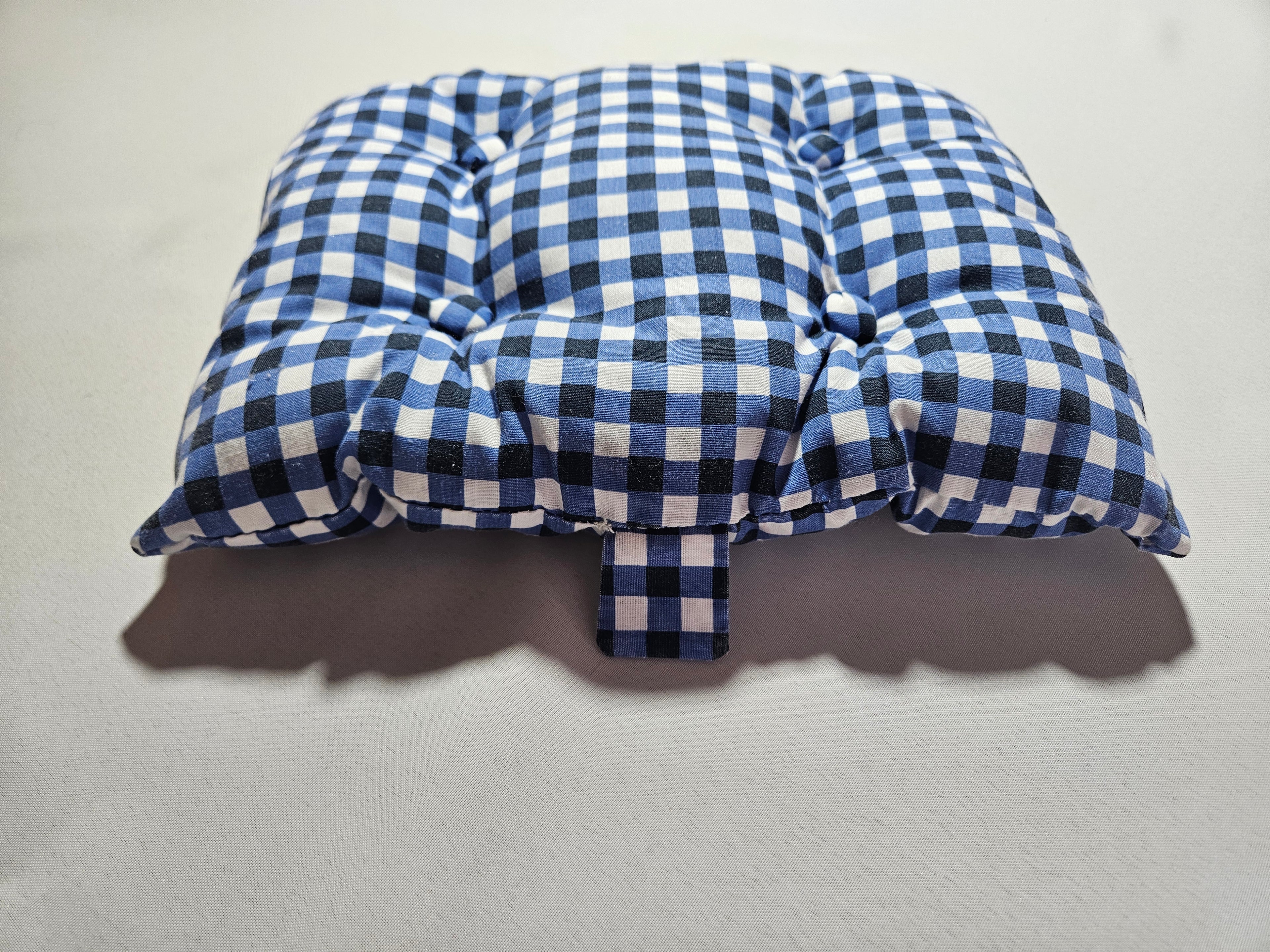 Blue Checker Cushion