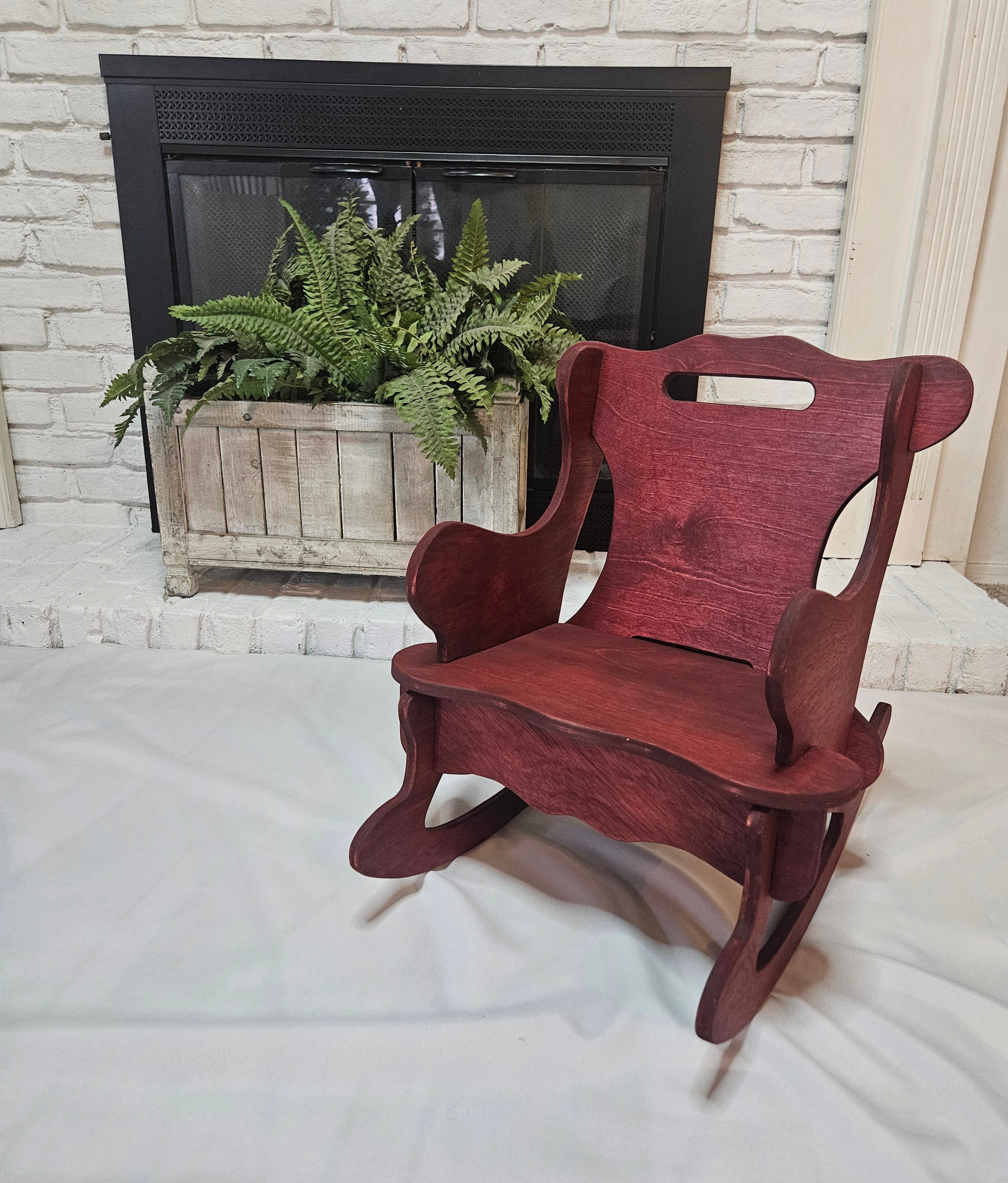 Child's Cherry Wooden Rocker