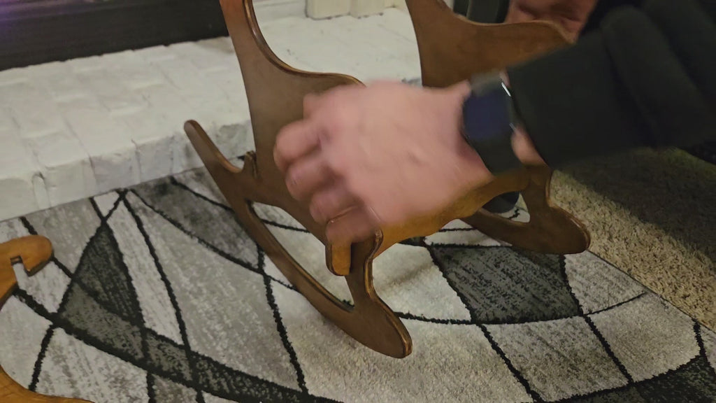 Child's Charcoal Wooden Rocker